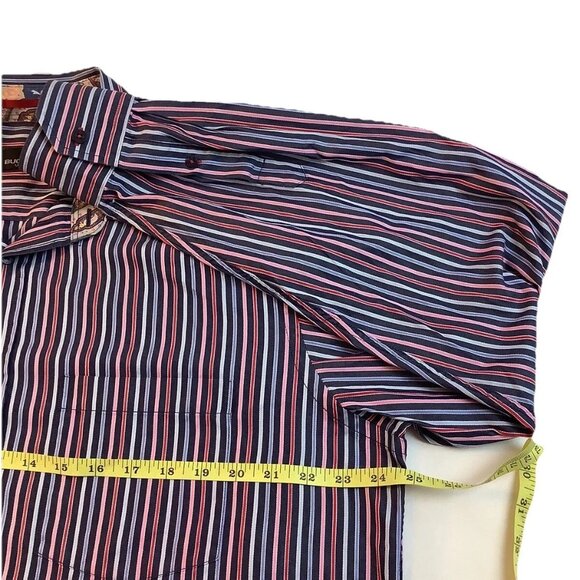 Bugatchi Uomo Button Up Striped Shirt Regular Fit Mens Size XL 100% Cotton - Picture 10 of 12